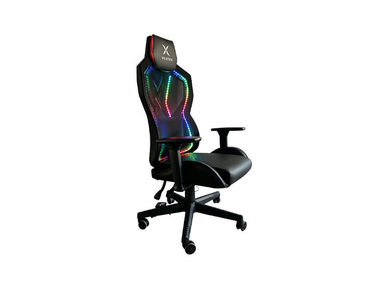 Gaming Chair: Vertex CyberNova Gaming Chair With RGB light Black Mesh